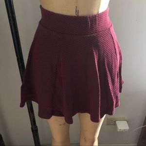 H&M maroon skater skirt